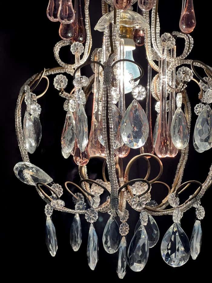 1101.0 Hepburn's Tears Murano Chandelier 1950s photo