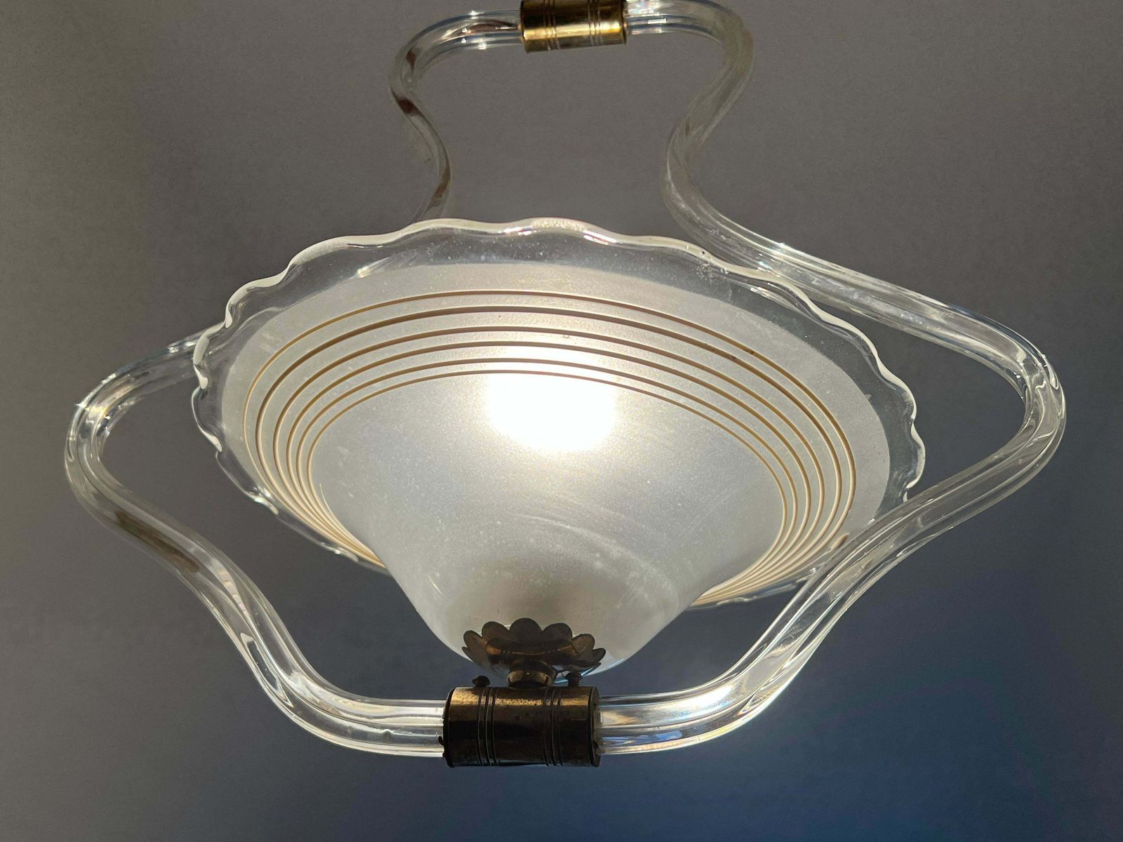 Chandelier By Barovier & Toso, Murano, 1950s photo for sale