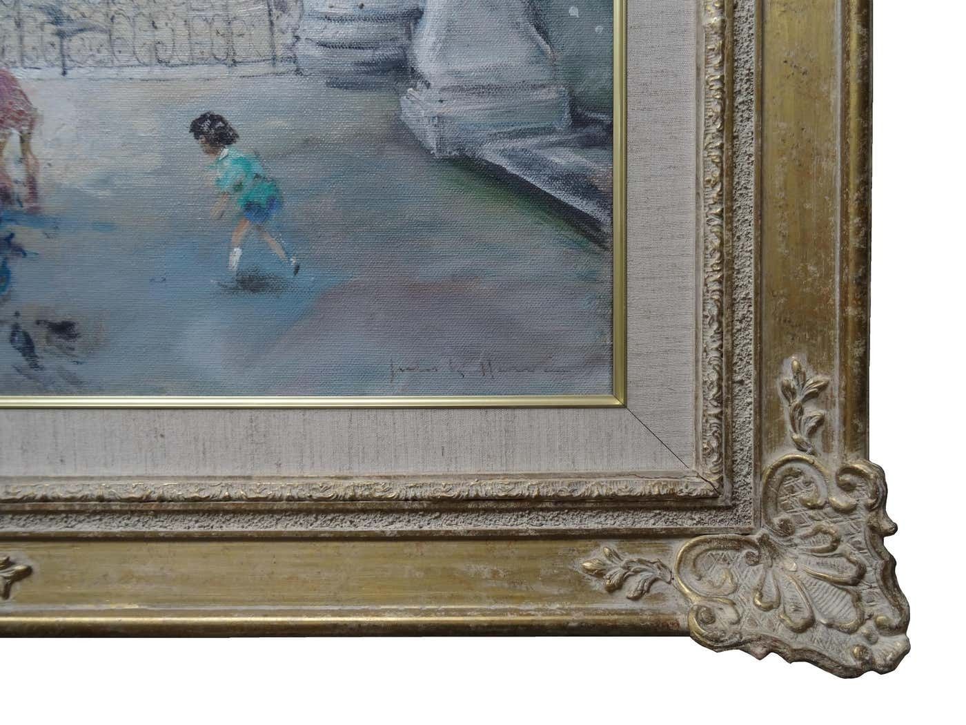 photo furniture Jules René Hervé Le Grand Basin Des Tuileries. Oil On Canvas.