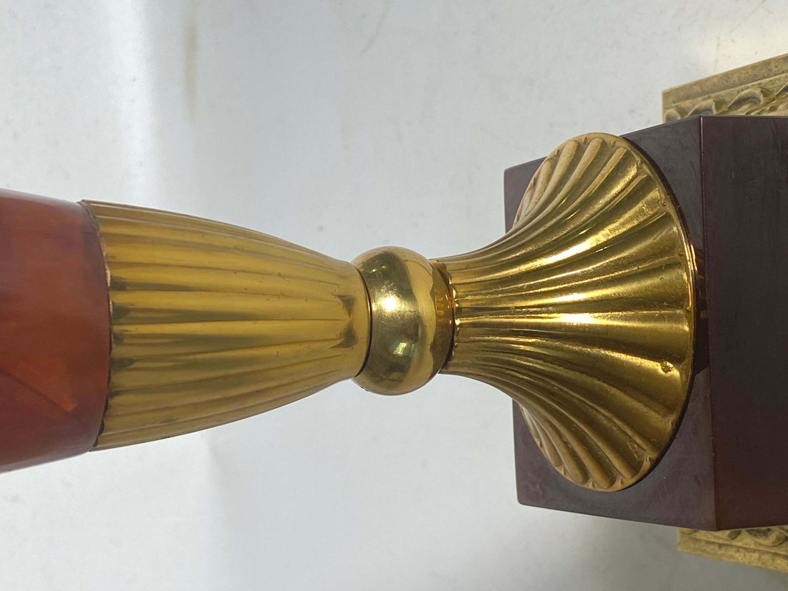 Table Lamp In Crakled Resin Fractal And Gilt Metal, France, 1970 £393.03 photo vintage
