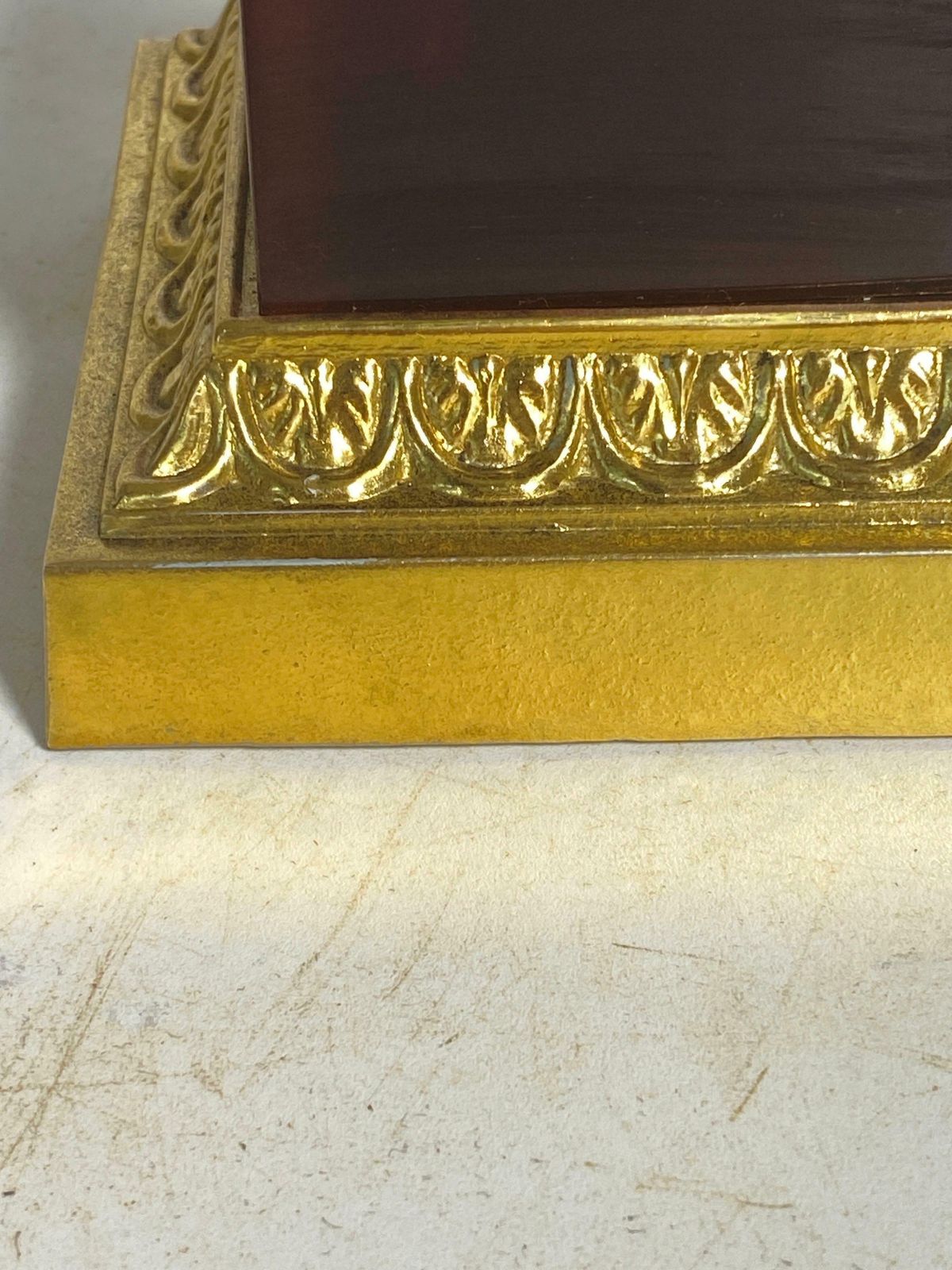 photo vinterior Table Lamp In Crakled Resin Fractal And Gilt Metal, France, 1970 £393.03