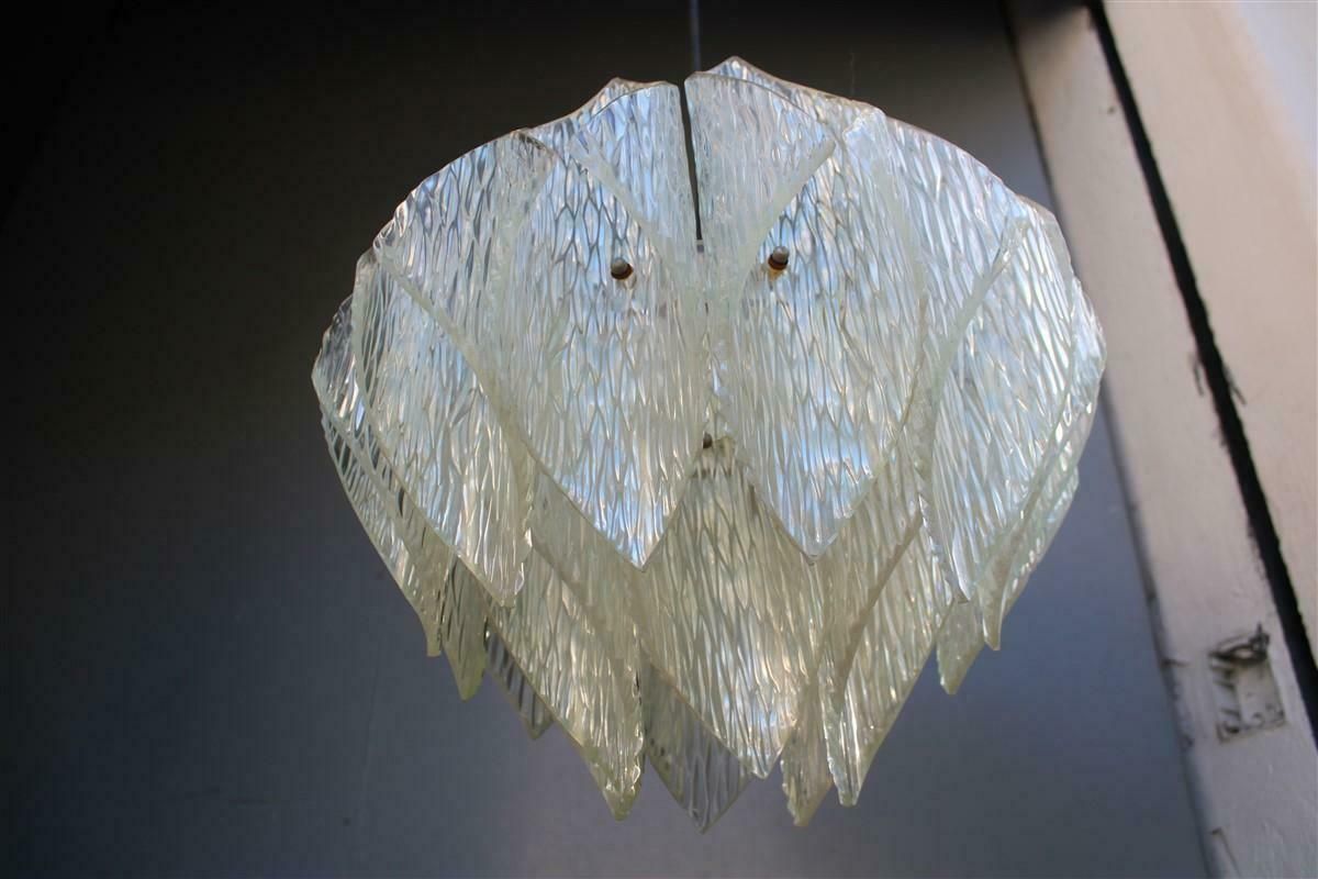 Lucite Chandelier With Illuminated Rods, Italy 1970s Flower photo vintage