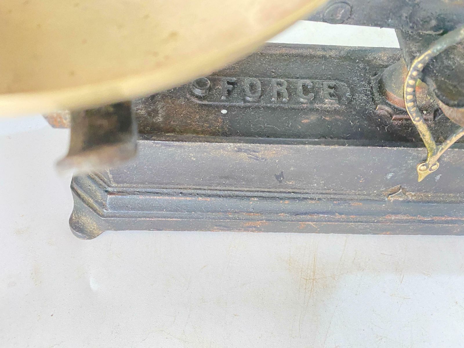 Antiques French Scale, France 19th Century. Wrought Iron And Brass. photo furniture