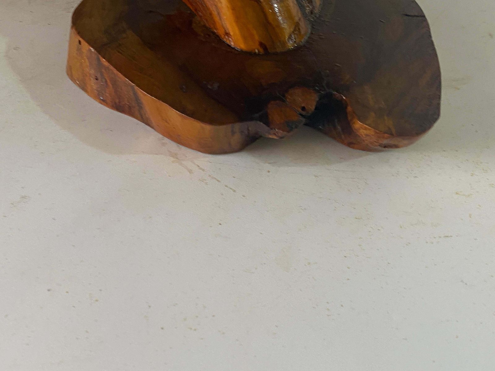 Wood Abstract Sculpture In Brown Color Free Form, France, 1960 photo vintage