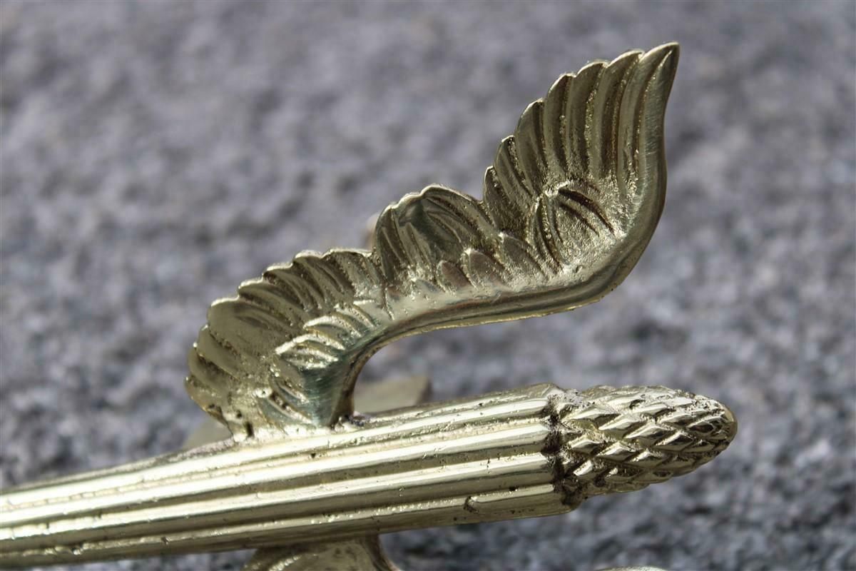 Pair Of 1930 Italia Futuriste Wing Handles In Solid Polished Brass photo buy
