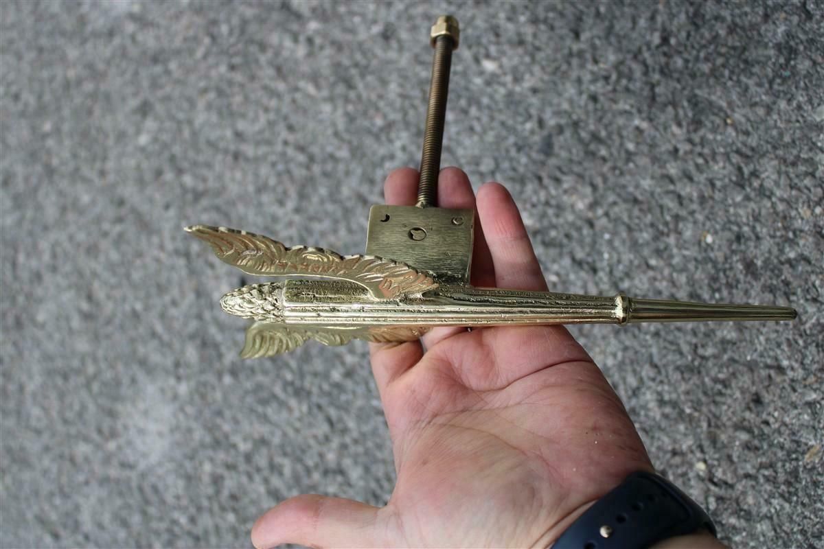 Home Decor Pair Of 1930 Italia Futuriste Wing Handles In Solid Polished Brass photo