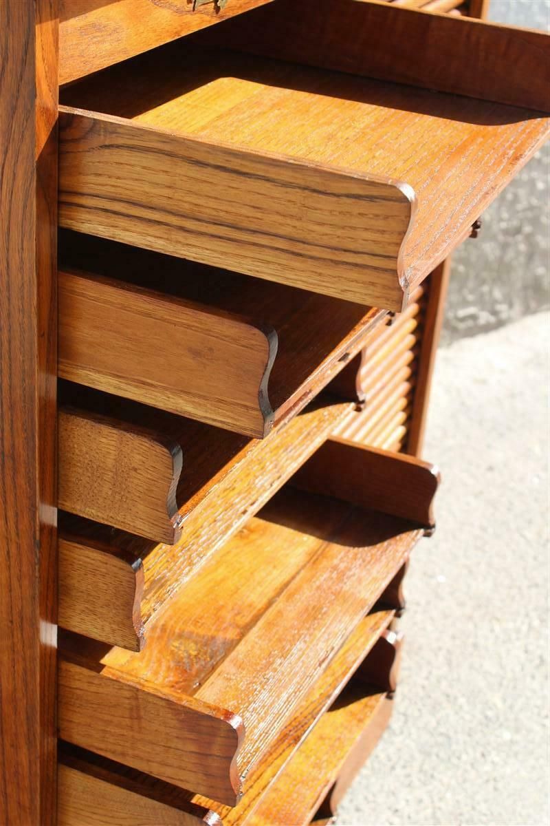 Rare Art Nouveau Chestnut Document Cabinet 1910 Italy photo vintage