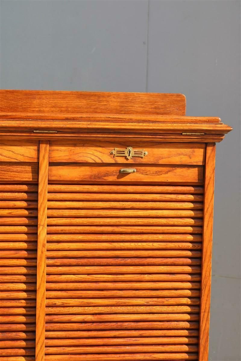 6231.0 Rare Art Nouveau Chestnut Document Cabinet 1910 Italy photo