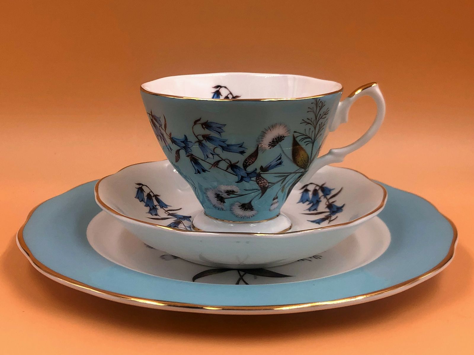 Royal Albert China 100 Years Festival Design Tea Cup, Saucer & Side Plate Trio. photo Home Decor