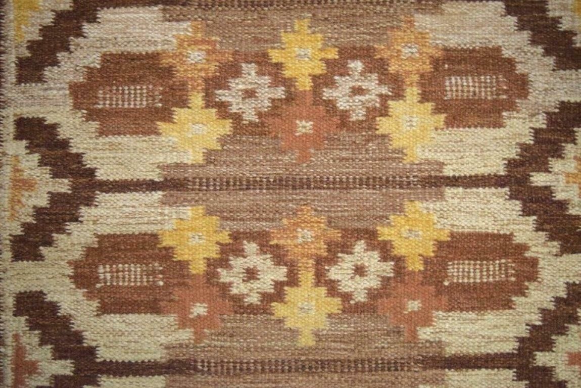Ingegerd Silow For Rölakan, Sweden. Handmade Wool Rölakan Carpet. photo 728.0