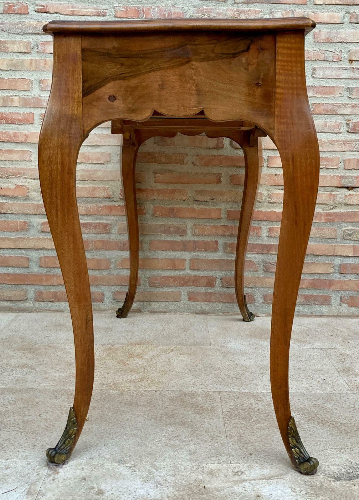 19th Century Louis XV French Desk With Cabriolet Legs, 1890s photo buy