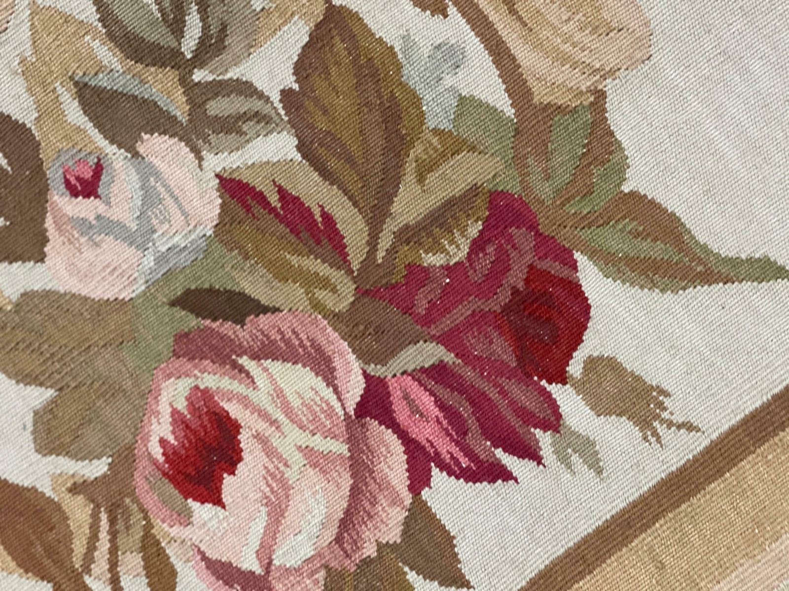 Beige Aubusson Runner Rug Floral Livingroom Rugs Magnificent Home Decor Carpet photo 1950.0