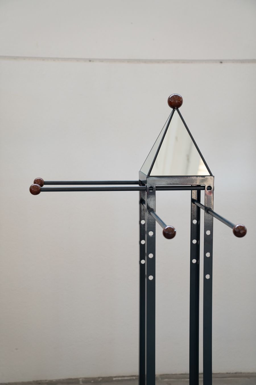 Wood And Brass Coat Rack, Set Of 4, 1970s photo buy