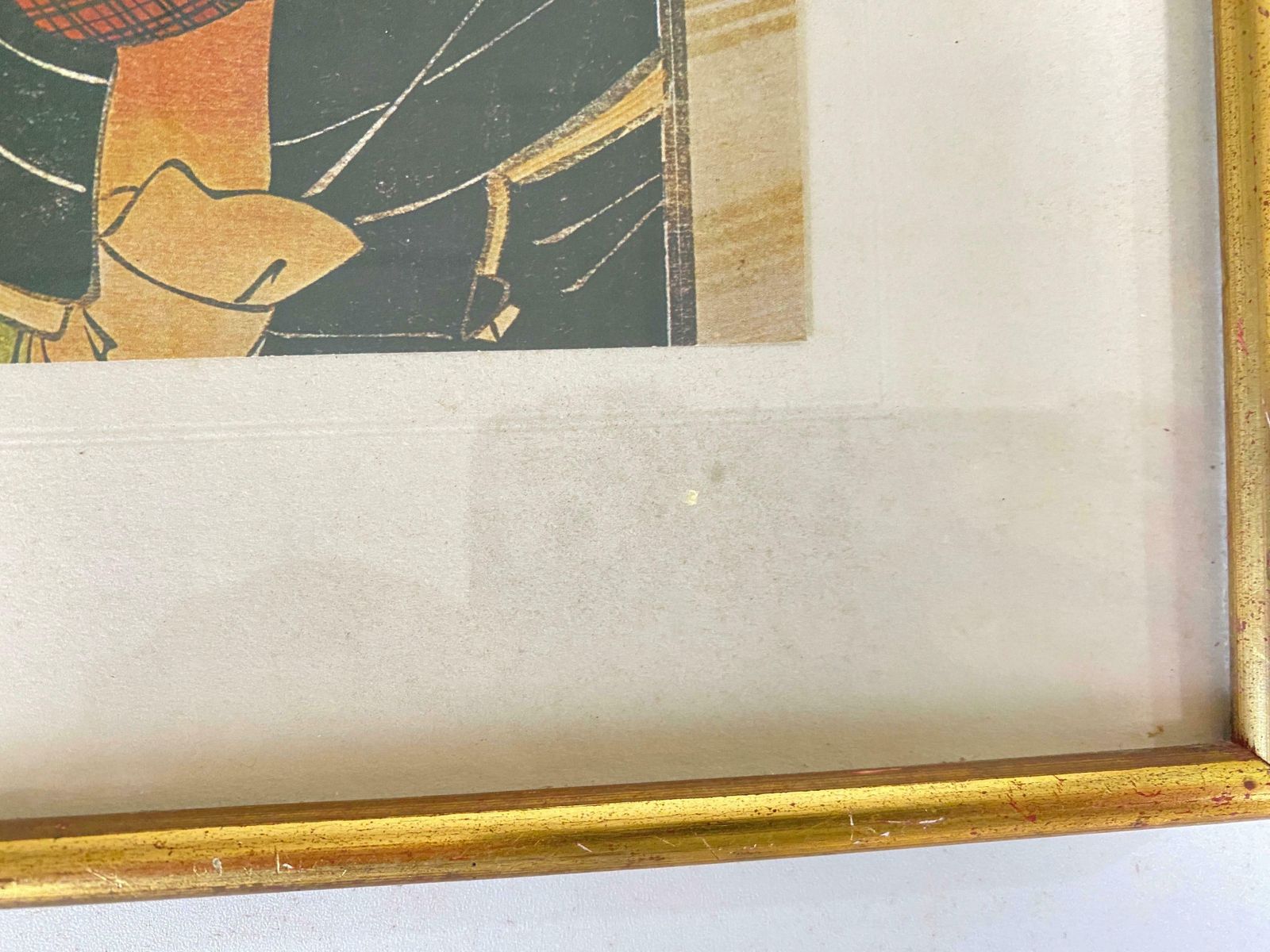 Japanese Framed Prints Reproduction 20th Gilt Frame 20 Century Set Of 2 photo vintage