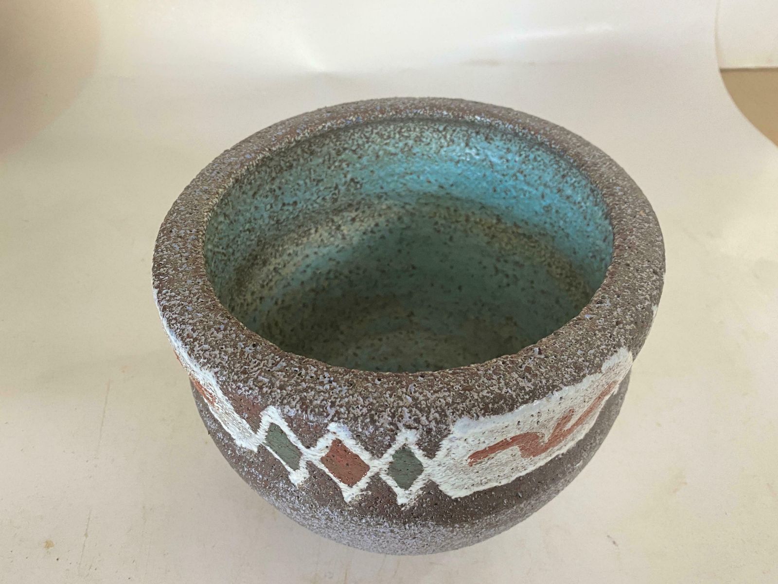 Stoneware Pottery Pot Or Vase With Amazing Glaze 20th Century Rustic