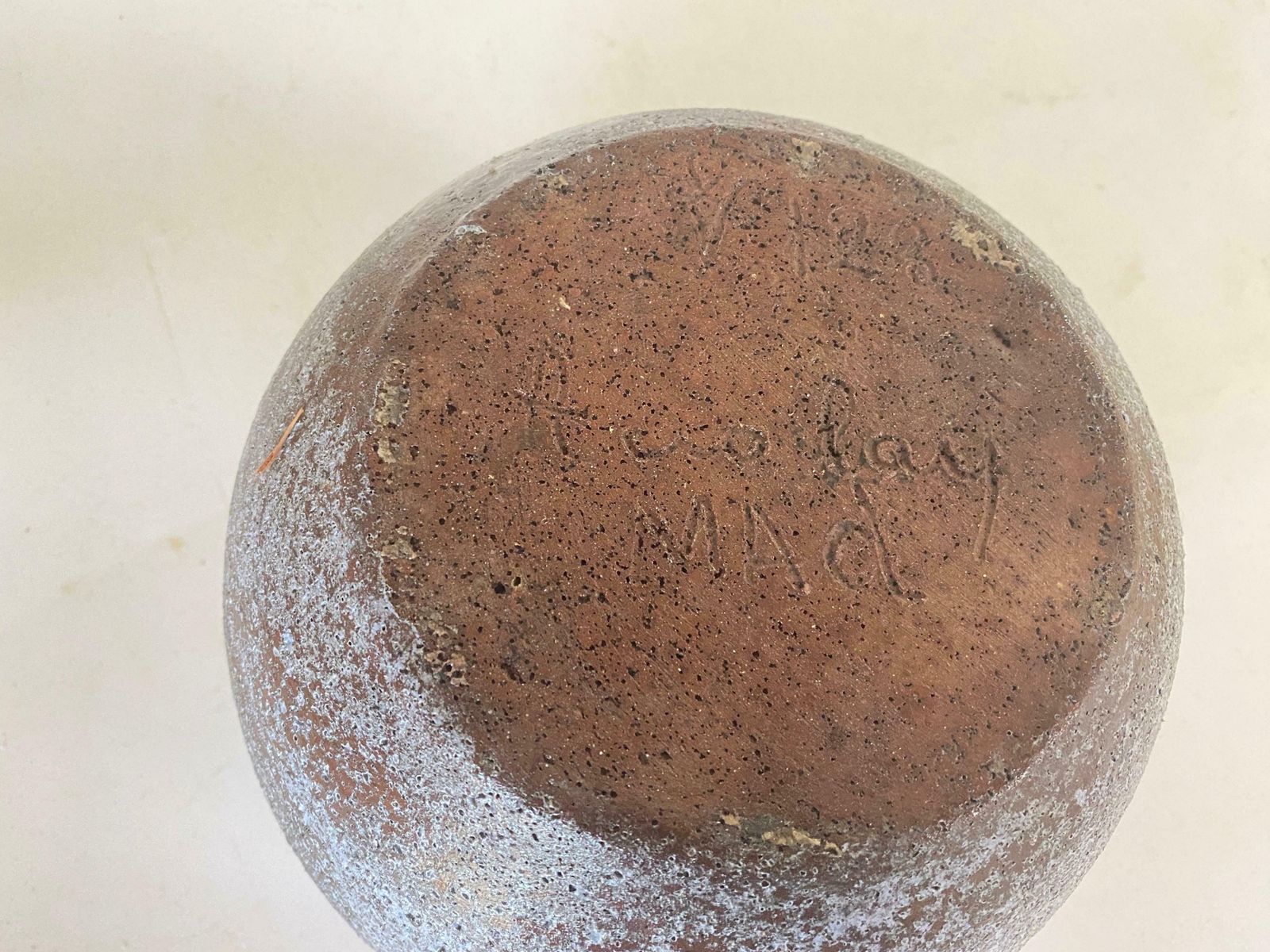 Stoneware Pottery Pot Or Vase With Amazing Glaze 20th Century Rustic photo vintage