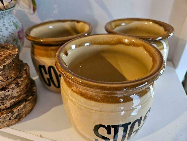 Perfect Trio Of 1960's/1970's Earthenware Storage Jars By Tg Green Ltd photo Home Decor