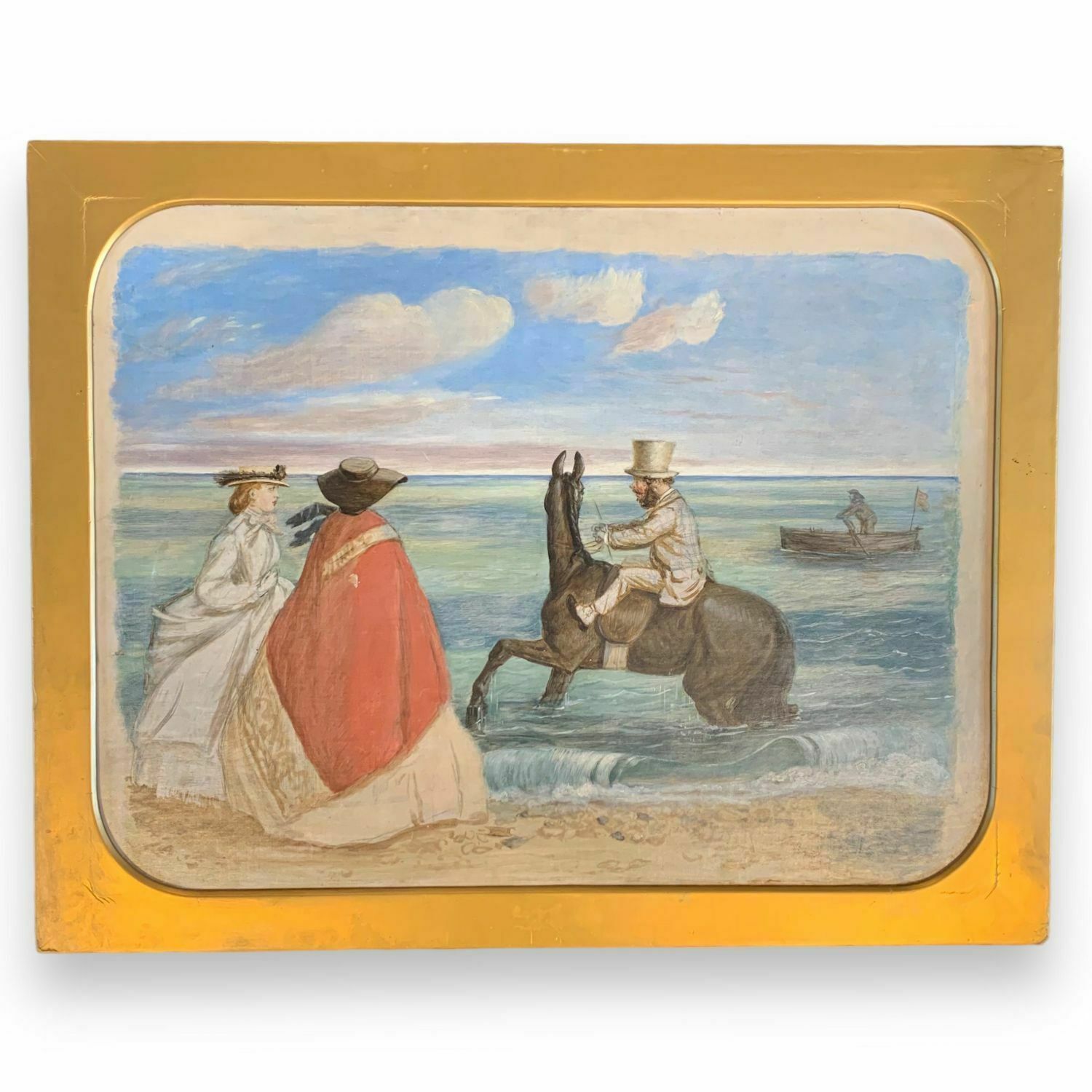 Rare John Leech 19th Century Oil On Canvas  "Tom Noddy"