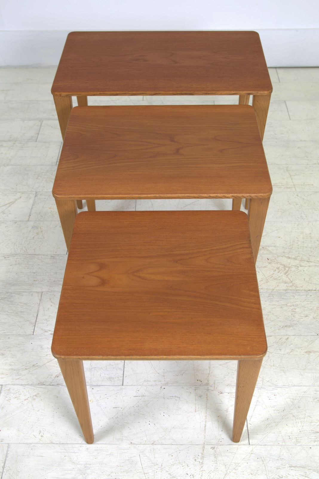 Mid Century Nest Of Teak And Oak Gordon Russell Side Tables photo 430.0