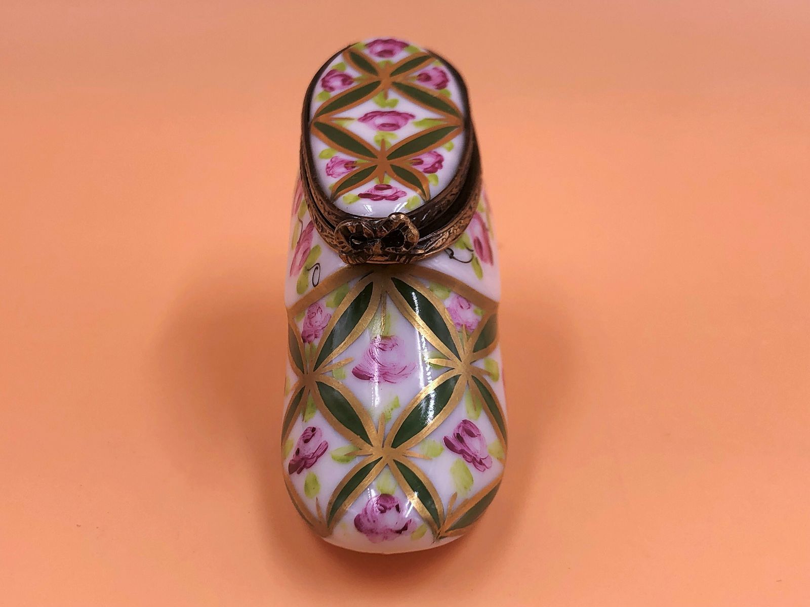 Limoges Porcelain France Porcelain Shoe / Boot Shaped Trinket / Jewelry Box. photo Home Decor