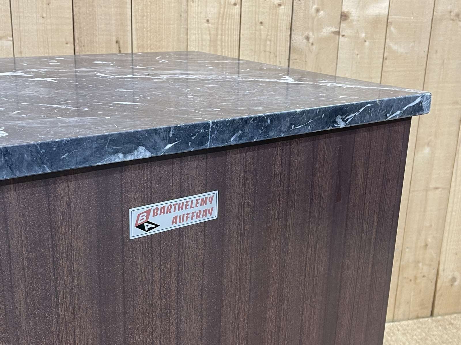 photo furniture Butcher's Cash Desk In Formica With Black Marble Top, 1950s