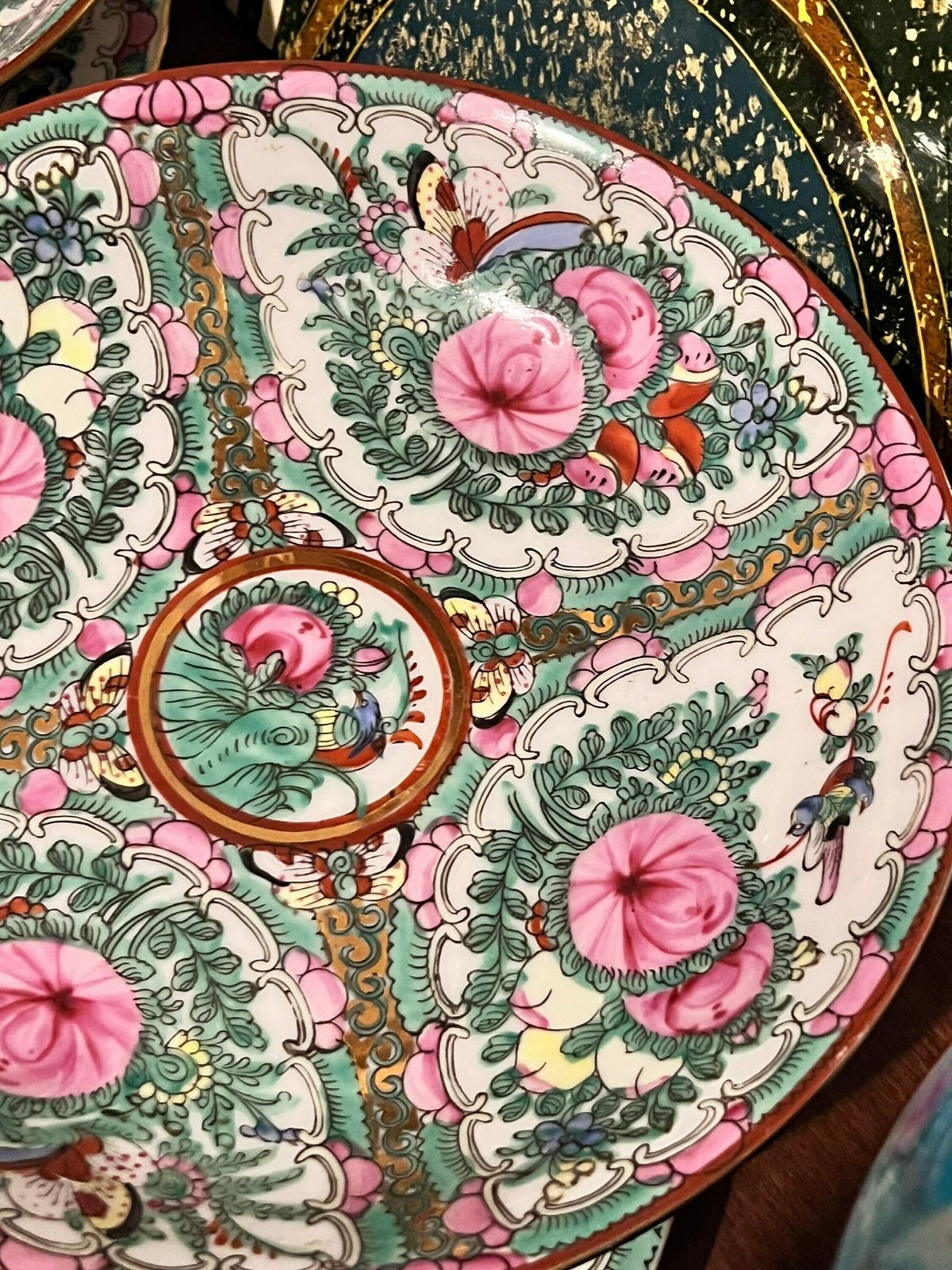Chinese Canton / Rose Medalion Bowls And Plates , 20th Century, Chinese Chinoiserie Famille Rose Porcelain photo Home Decor