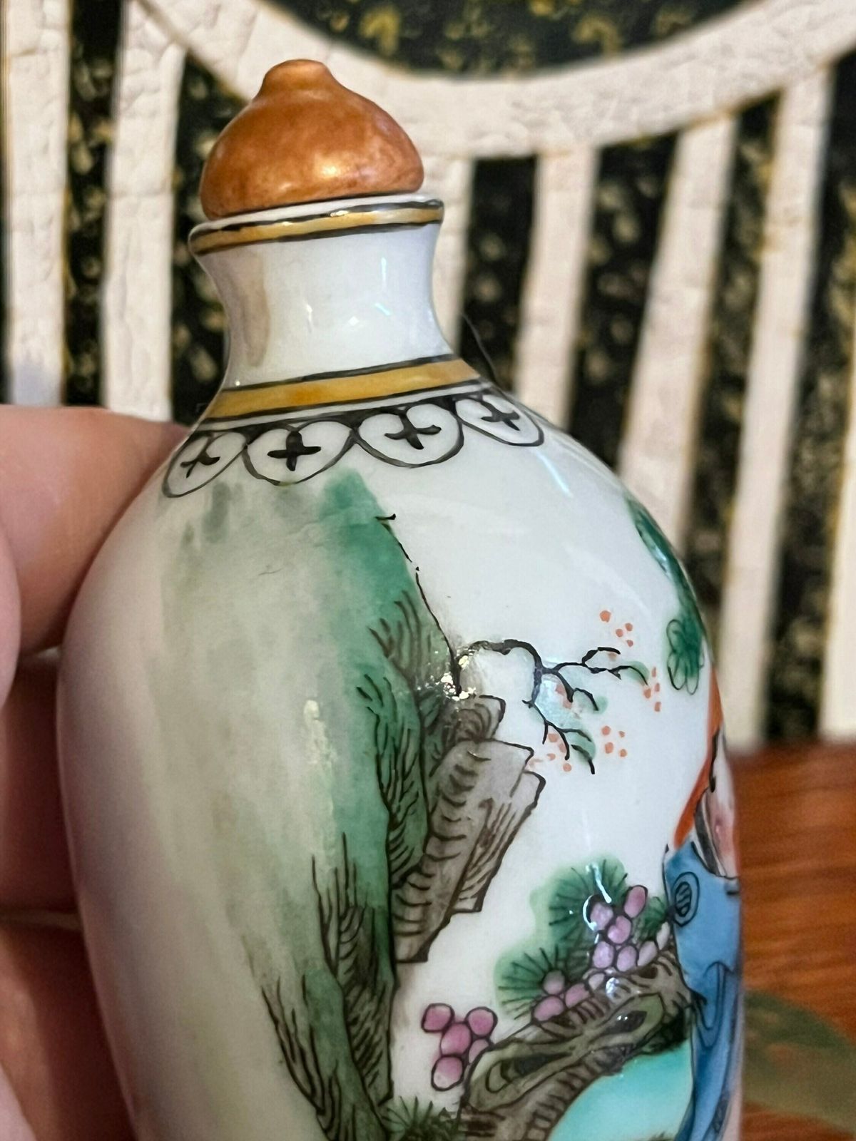 A Famille Rose Erotic Subject’ Snuff Bottle Qing Dynasty, Qianlong, Antique Chinese Dynasty Porcelain Exotic Porcelain Snuff Bottle photo Home Decor