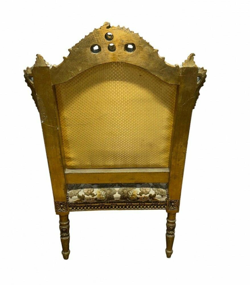 photo furniture Pair French Gilt Armchairs Louis XVI Fauteuil