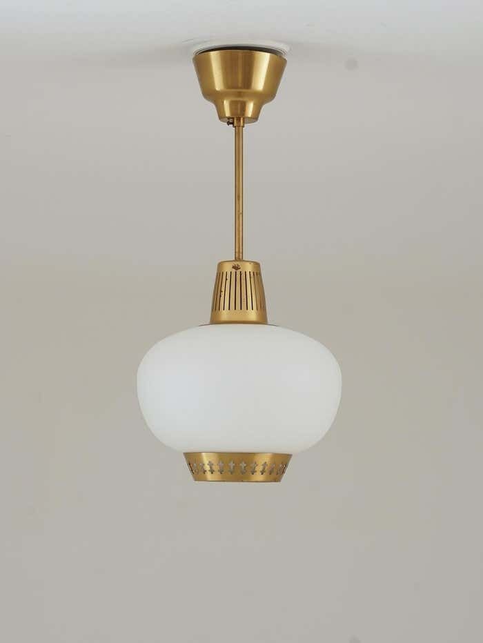 Swedish Pendants In Brass And Glass By Hans Bergström For Ateljé Lyktan photo furniture