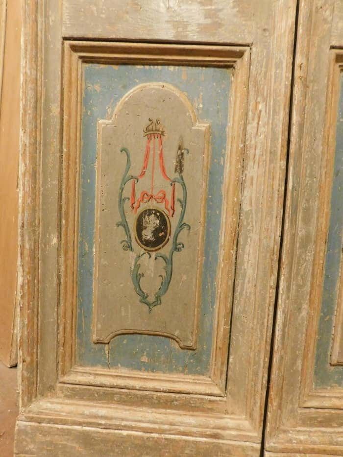 Old Painted Double Door, From Naples Italy photo 3499.0