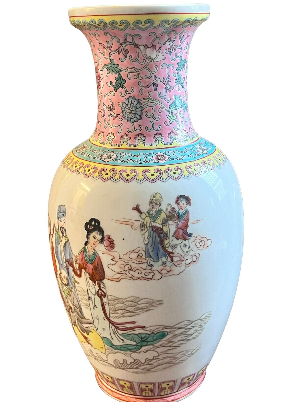 Chinese Famille Rose Porcelain Vasemid 20th Century, photo for sale