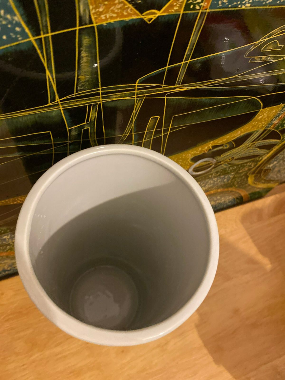 Mid Century Chinese 20th Centuries Vase, Collectable Vase, Cap Tube Porcelain Bamboo Design Vase photo 125.0