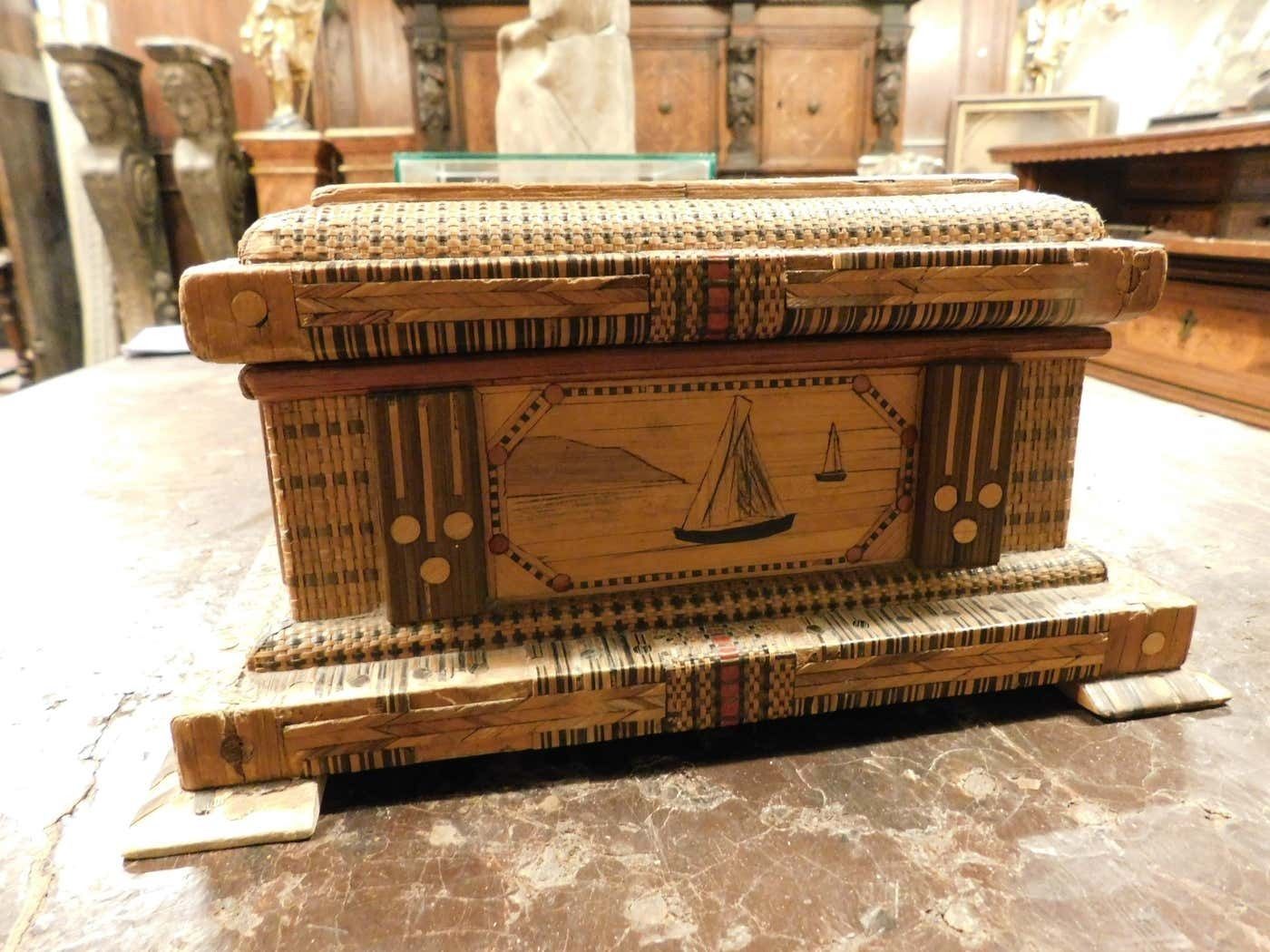 Box For Jewels Or Treasures, Inlaid With Straw, Italy photo 612.0