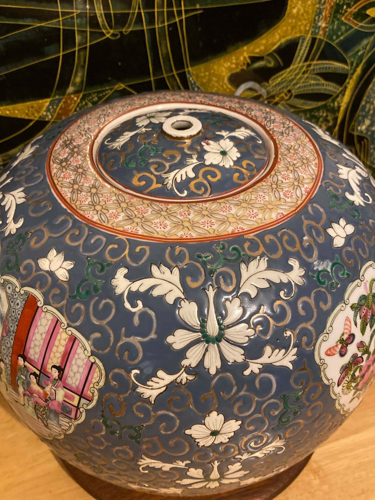Chinese Qing Dynasties, Table Lamp, Da Qing Qianlong Nian Zhi, Great Qing Dynasty, Qianlong Period, Made In Macau Table Lamp Ginger photo 120.0