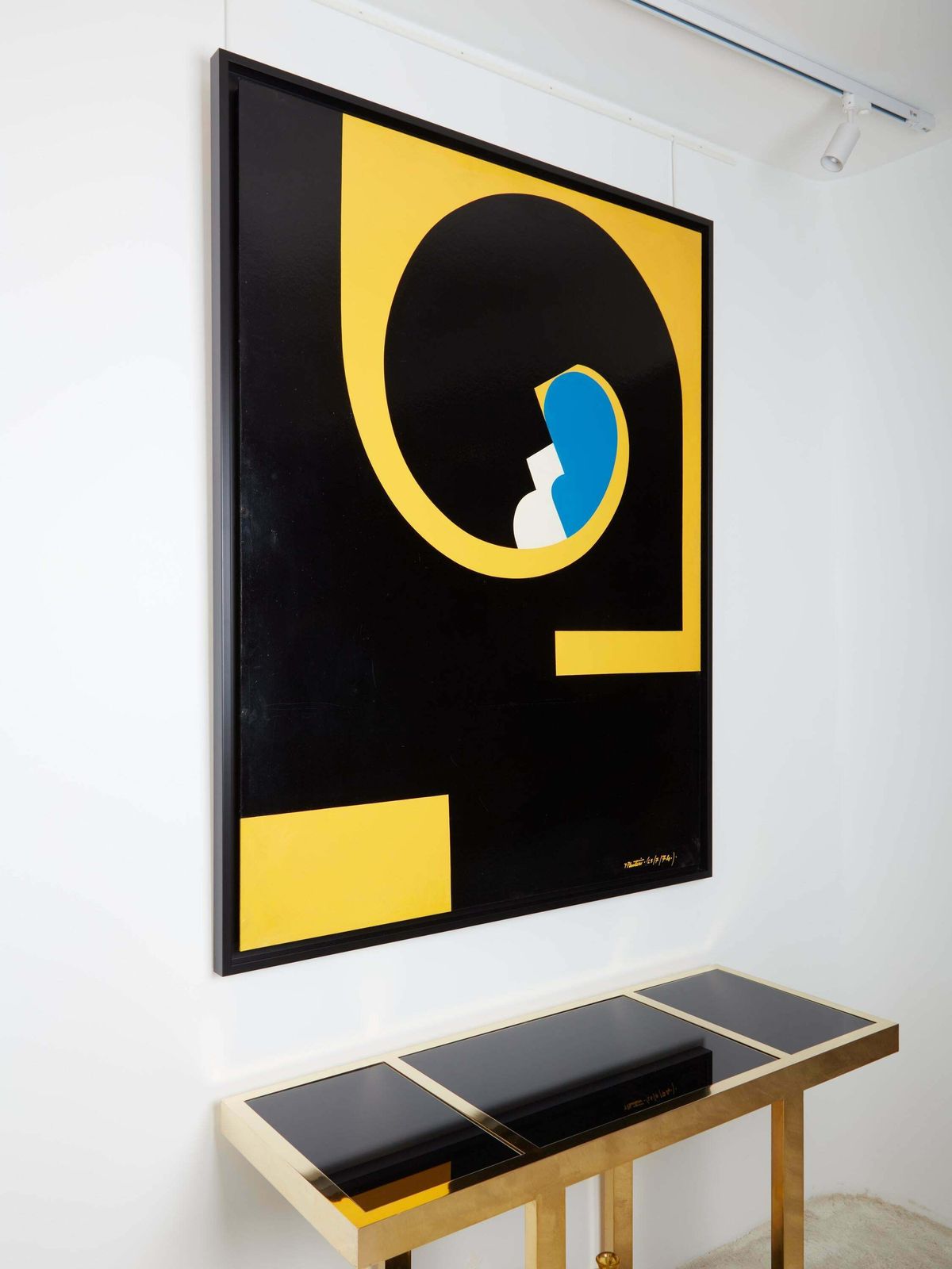 Yves Plantevin Huge Oil On Wood Panel 1974 photo furniture