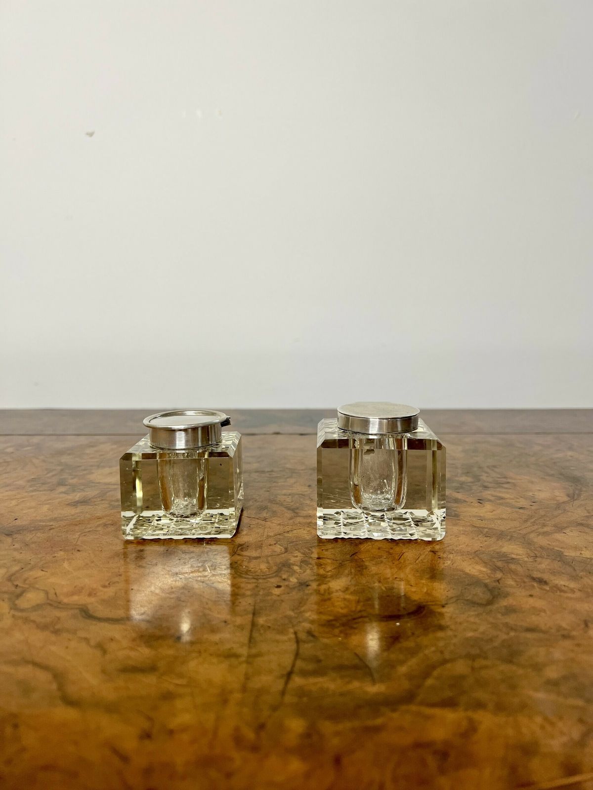 Quality Collection Of Antique Glass And Silver Mounted Accessories photo for sale