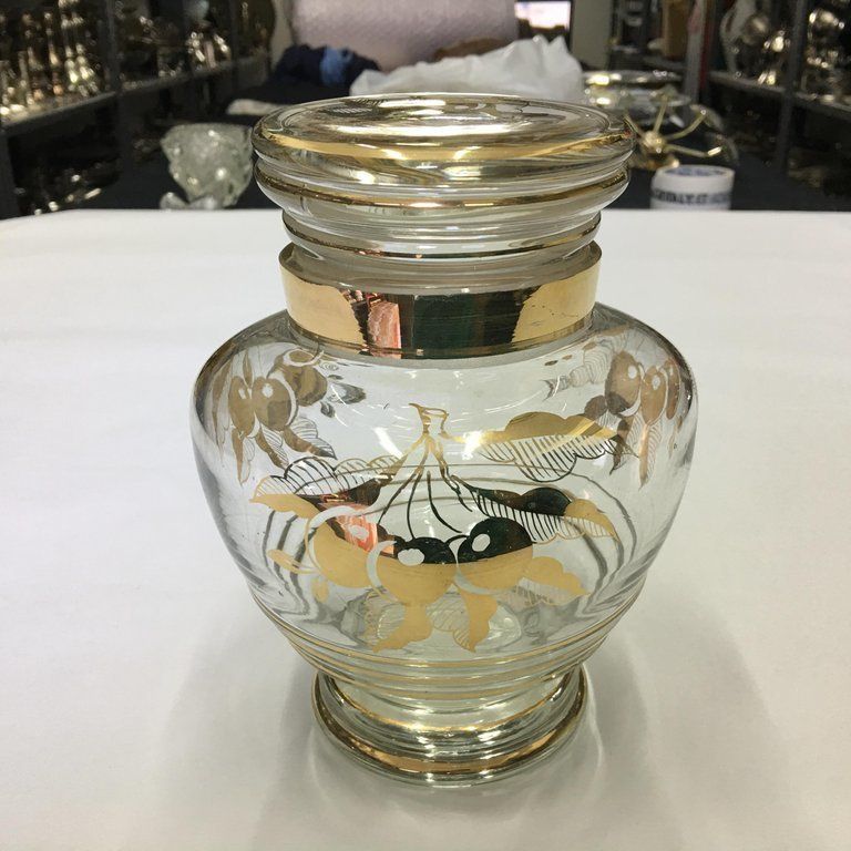 Mid Century Modern Italian Glass Set For Under Spirit Cherries, Circa 1950 photo furniture