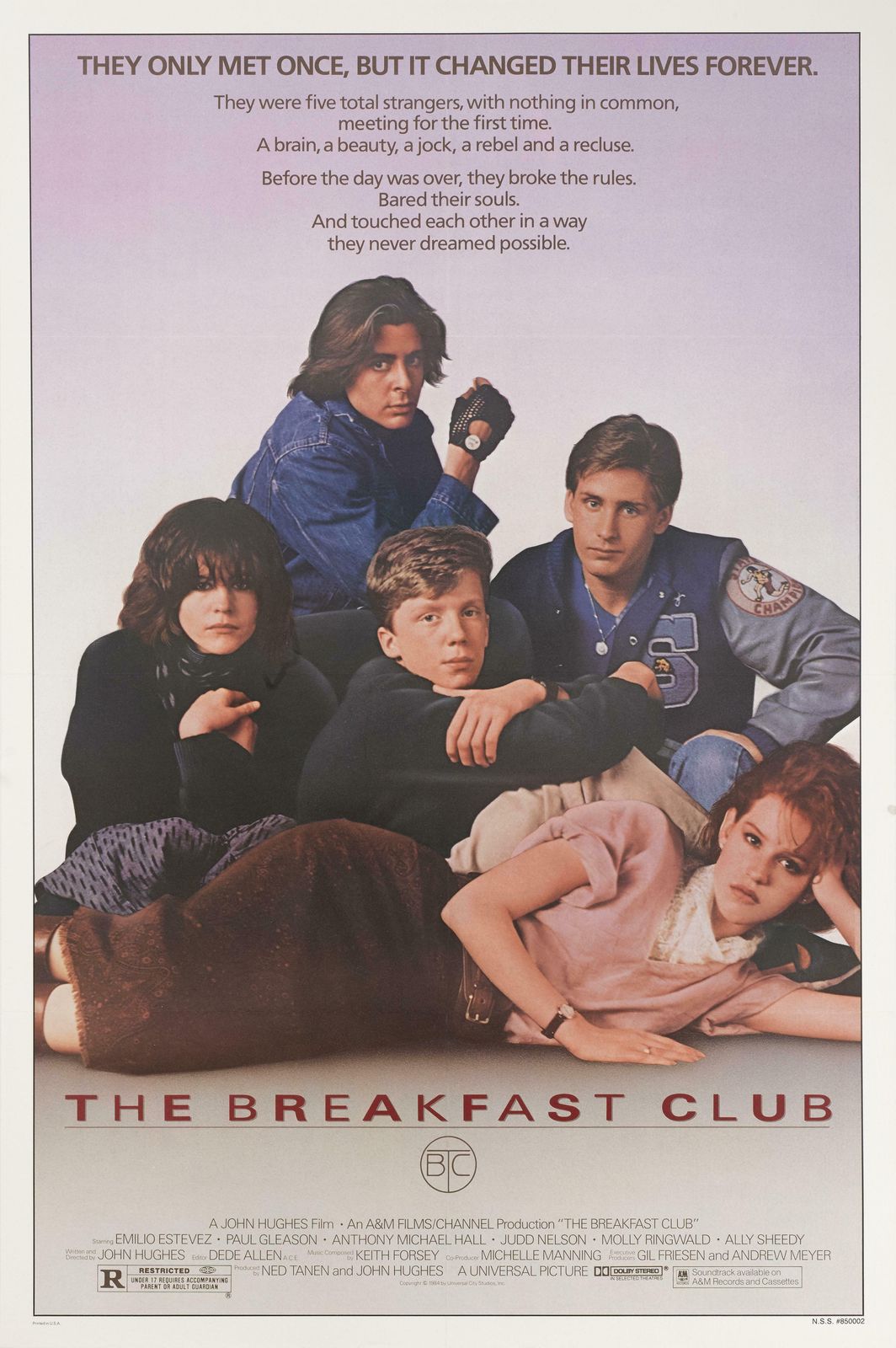 "The Breakfast Club" Original Us Film Poster photo furniture