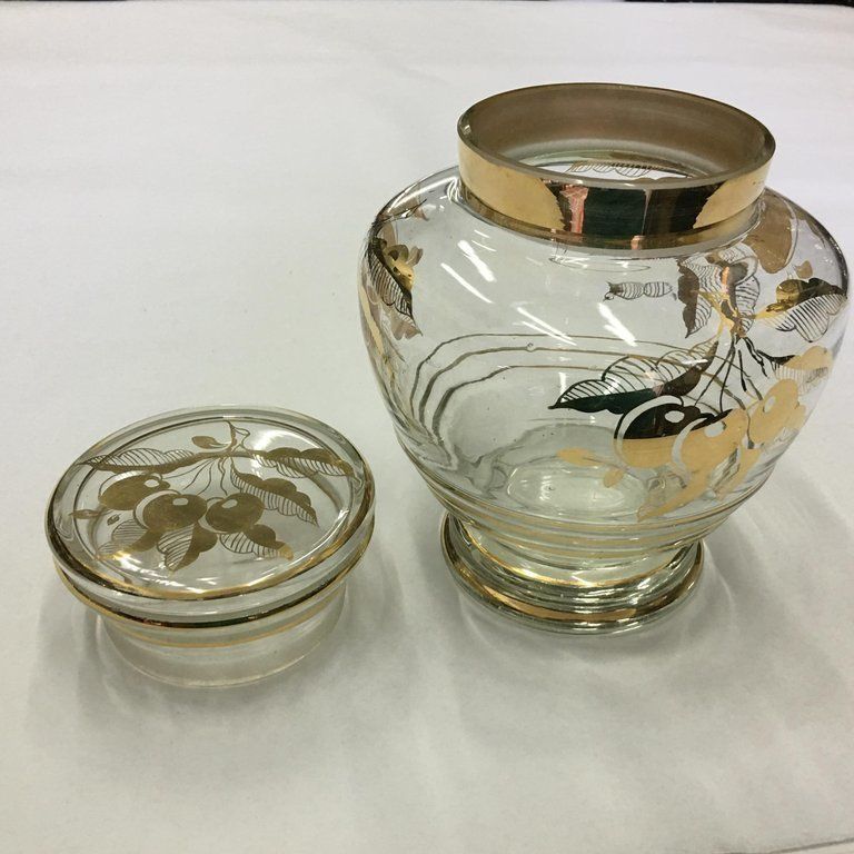 Mid Century Modern Italian Glass Set For Under Spirit Cherries, Circa 1950 photo buy
