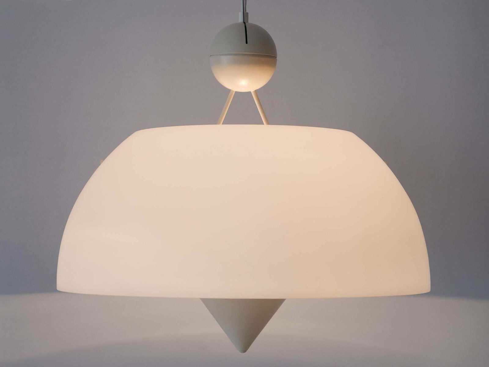 Lighting Rare & Elegant Mid Century Modern Pendant Lamp Or Hanging Light Italy 1970s photo