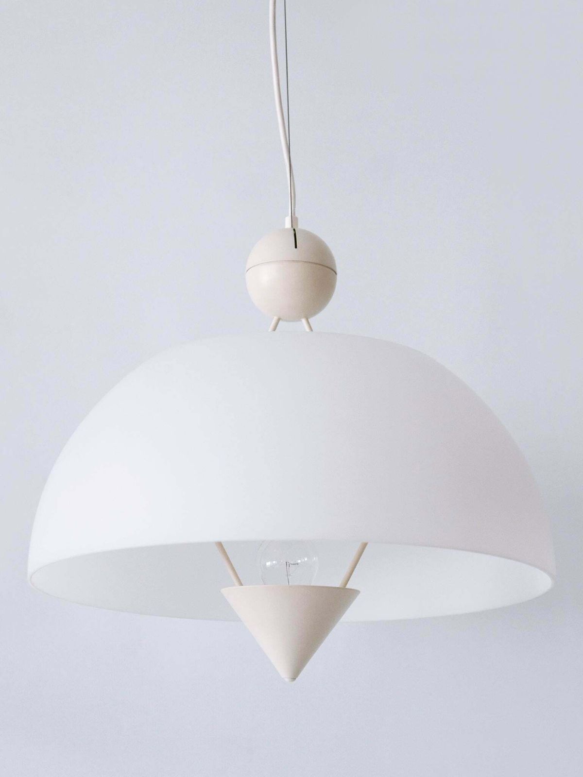 4805.0 Rare & Elegant Mid Century Modern Pendant Lamp Or Hanging Light Italy 1970s photo