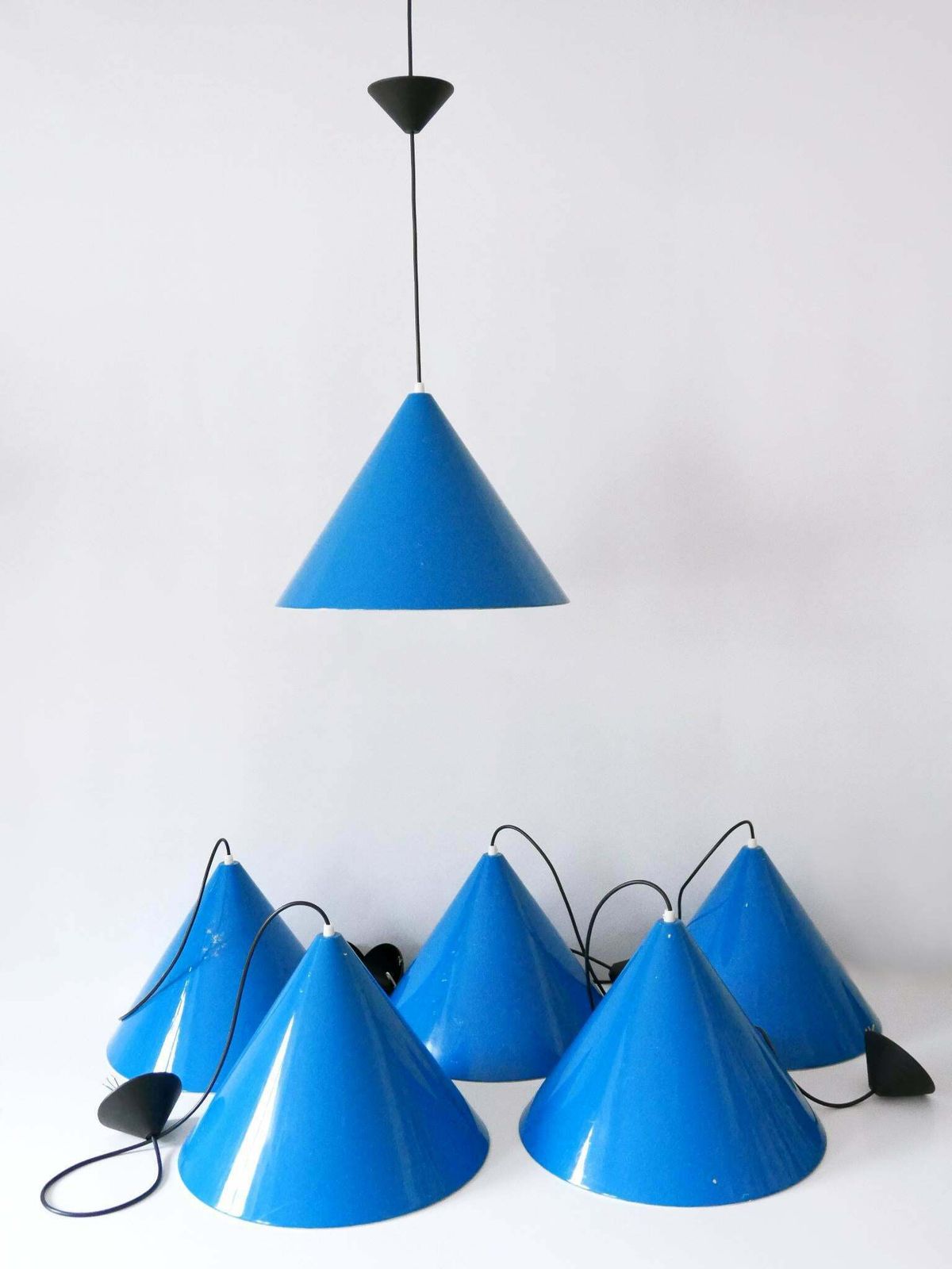 Large Mid Century Modern Billard Pendant Lamps By Louis Poulsen Denmark 1960s photo Lighting