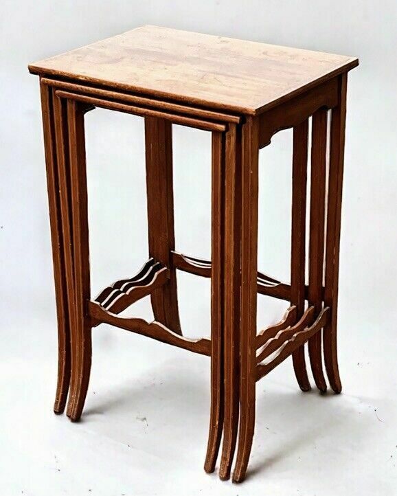 Edwardian Inlaid Mahogany Nest Of 3 Tables photo furniture
