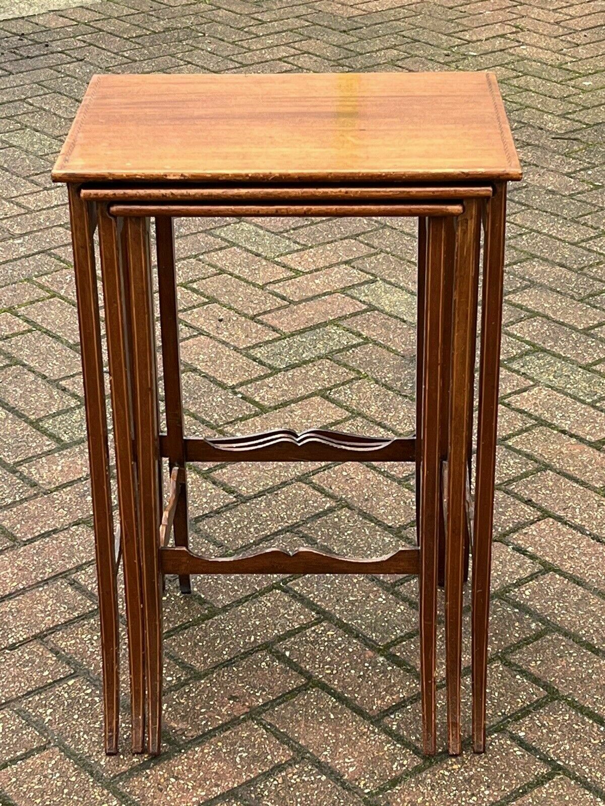 Edwardian Inlaid Mahogany Nest Of 3 Tables photo vinterior
