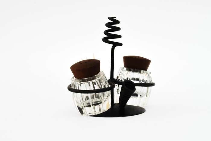 Salt And Pepper With Two Toothpick Holders Vienna Around 1950s photo Home Decor