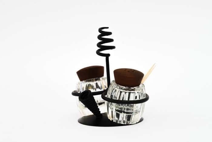 Salt And Pepper With Two Toothpick Holders Vienna Around 1950s photo 193.0