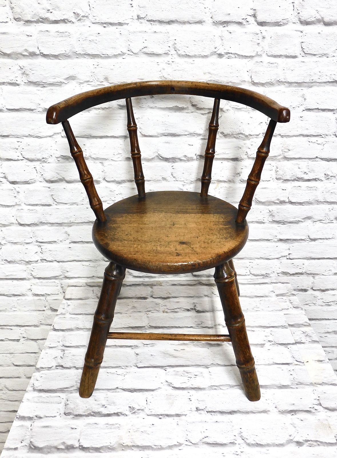Antique Faux Bamboo Child's Armchair photo for sale