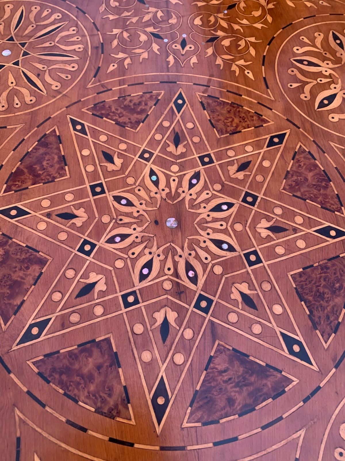 Antique Inlaid Anglo Indian Coffee Table photo for sale