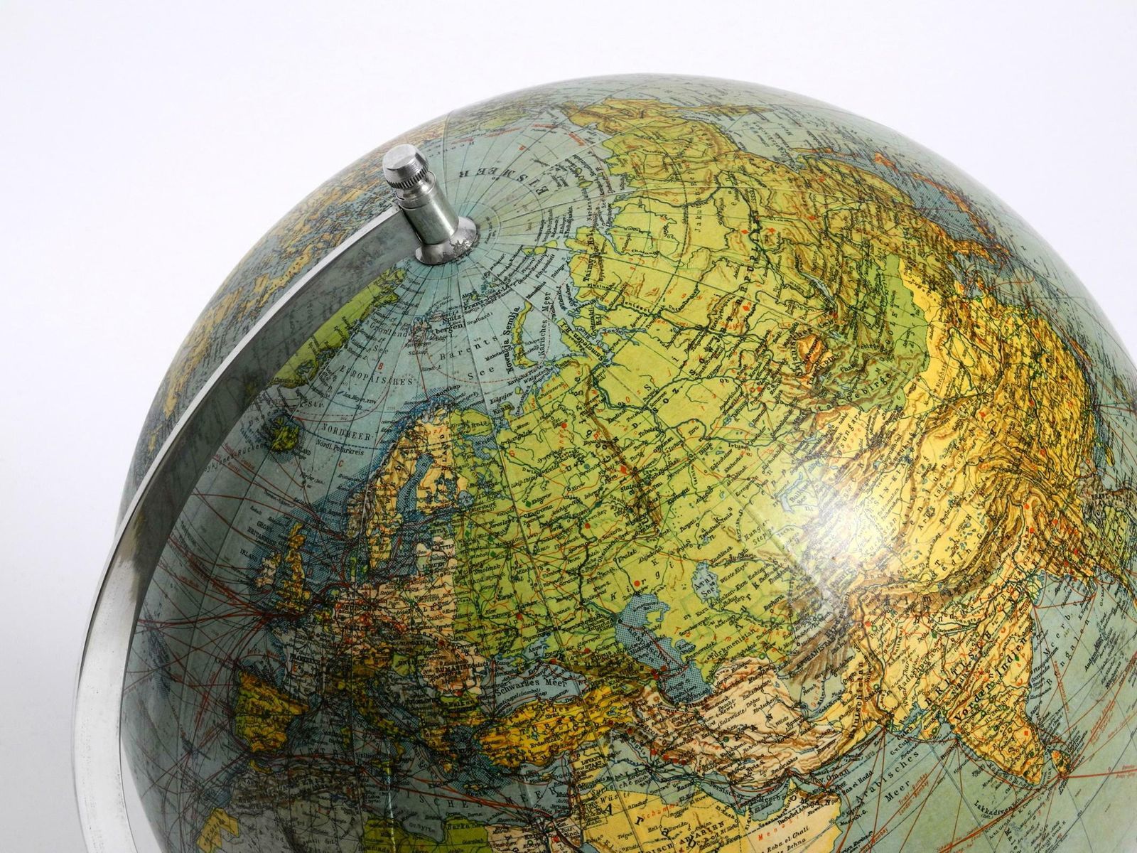 Beautiful Large Mid Century Earth Globe From Columbus Verlag Paul Oestergaard photo 669.0