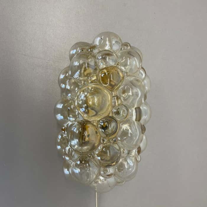 568.0 Original Amber Glass Wall Lights Sconces Helena Tynell Glashütte Limburg, 1960s photo